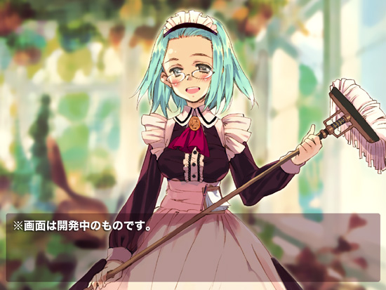 murasawa hiroshi, original, tagme, glasses, maid, mop, solo