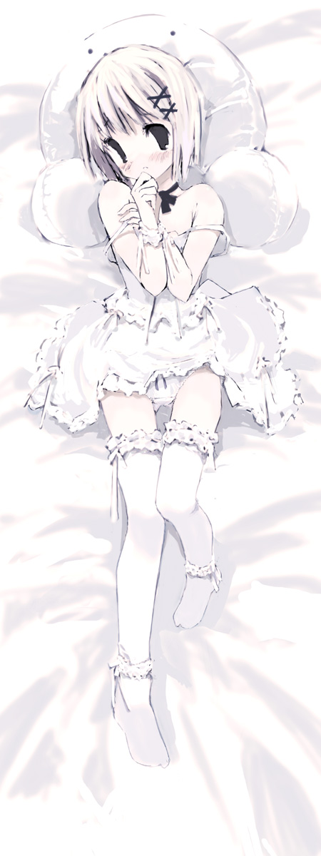 ganges gawa, ganges river, original, highres, 1girl, dress, feet, female focus, panties, solo, thighhighs, underwear, zettai ryouiki