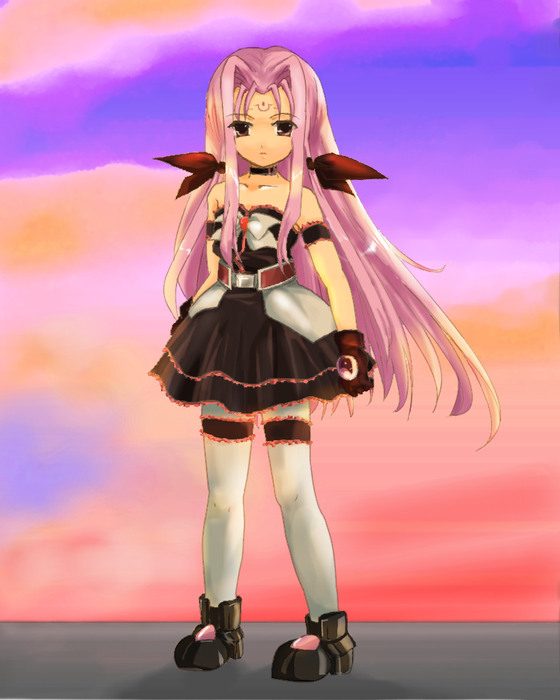 sorairo ai, asclepius (nanoha), lutecia, lutecia alpine, lyrical nanoha, mahou shoujo lyrical nanoha, mahou shoujo lyrical nanoha strikers, 00s, 1girl, bow, facial mark, female focus, forehead mark, gloves, magical girl, solo, thighhighs