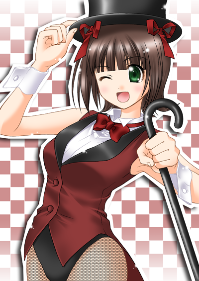 itsuki sayaka, amami haruka, idolmaster, idolmaster (classic), idolmaster 1, 00s, 1girl, female focus, fishnet pantyhose, fishnets, pantyhose, solo