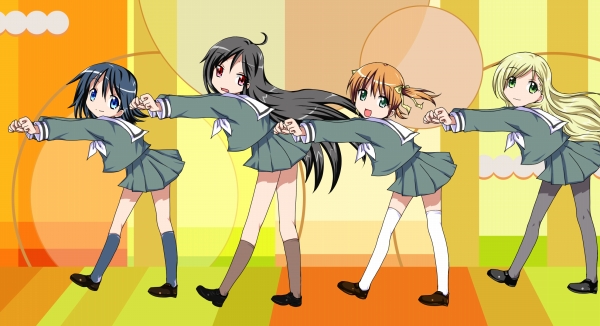 lucky star, maria-sama ga miteru, motteke! serafuku, pantyhose, parody, school uniform, serafuku