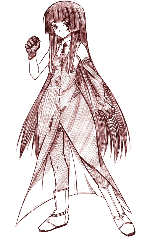 chikuwa (artist), chikuwa (tikuwa), original, 1girl, female focus, monochrome, pink theme, sketch, solo, thighhighs