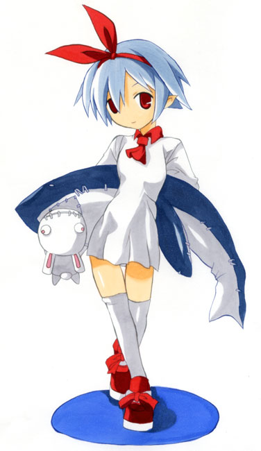 tsukamoto tsukasa, pleinair, same-san, usagi-san, original, 1girl, female focus, rabbit, ribbon, solo, stuffed animal, stuffed toy, thighhighs