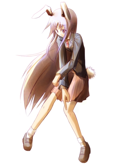 sorano eika, reisen udongein inaba, touhou, 1girl, animal ears, female focus, finger gun, rabbit ears, solo