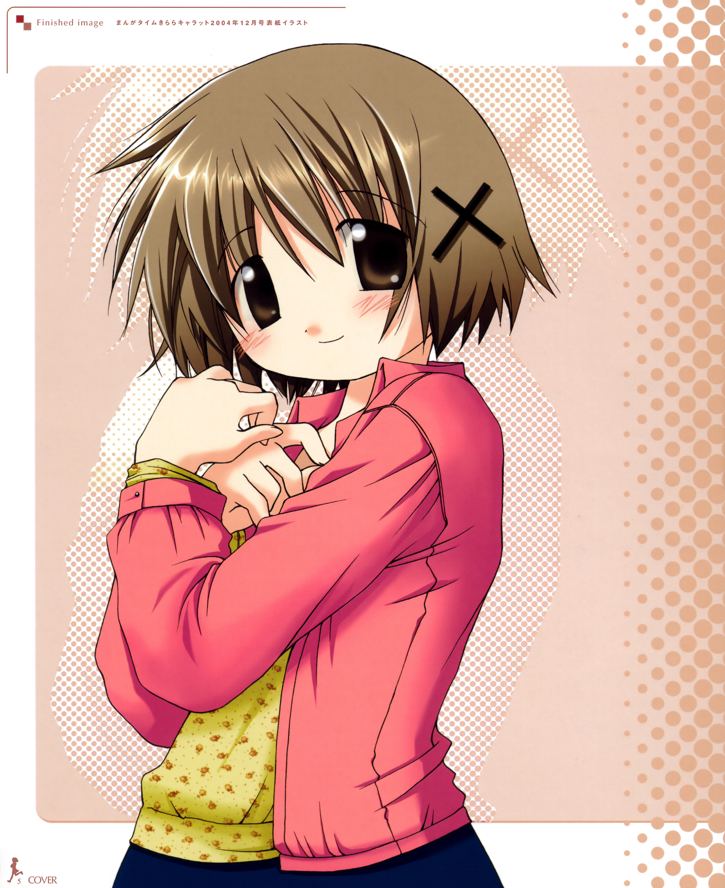aoki ume, yuno (hidamari sketch), hidamari sketch, absurdres, highres, official art, scan, 00s, 1girl, female focus, solo