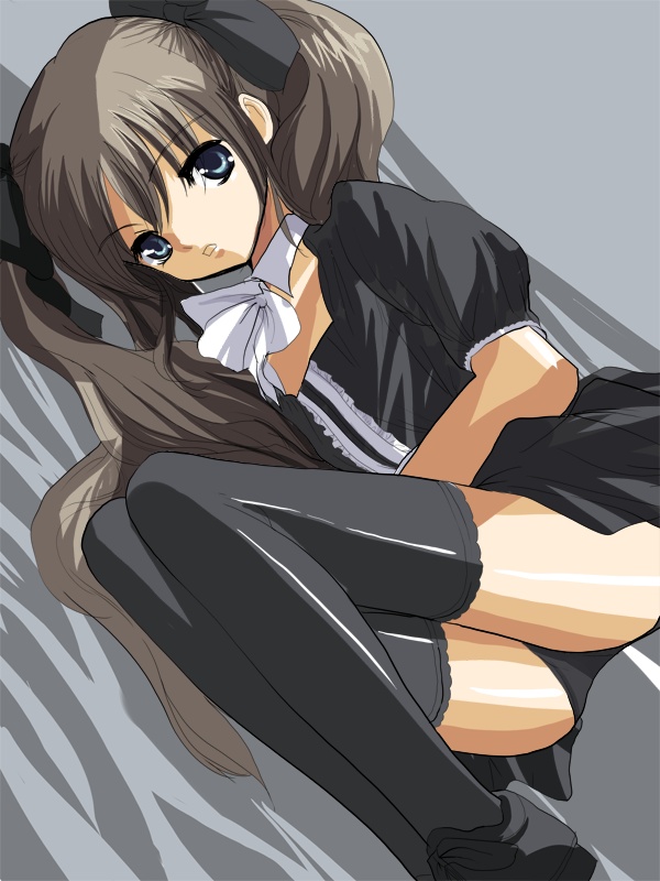 natori (natorism), original, tagme, detached collar, goth fashion, solo, thighhighs, twintails