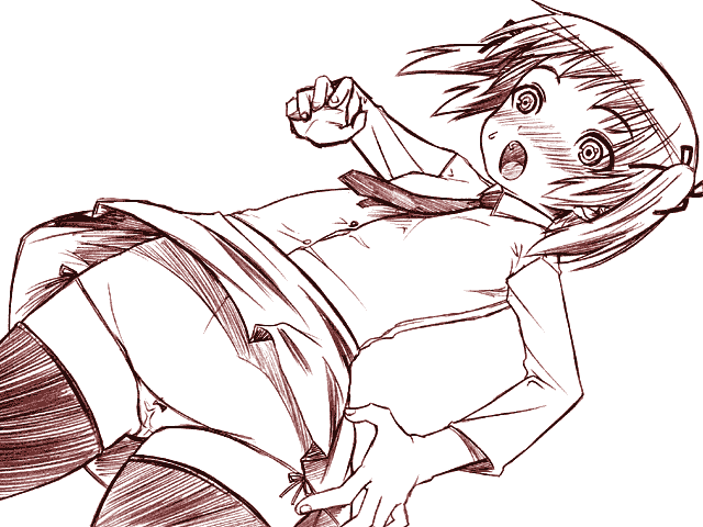 chikuwa (artist), chikuwa (tikuwa), lowleg, lowleg panties, monochrome, panties, sketch, solo, thighhighs, underwear
