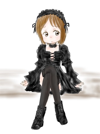 itou nobue, suigintou, ichigo mashimaro, rozen maiden, lowres, cosplay, gothic lolita, lolita fashion, solo, suigintou (cosplay)