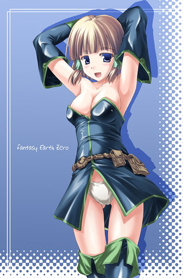 yonekura kihiro, fantasy earth zero, 1girl, female focus, panties, solo, thighhighs, underwear