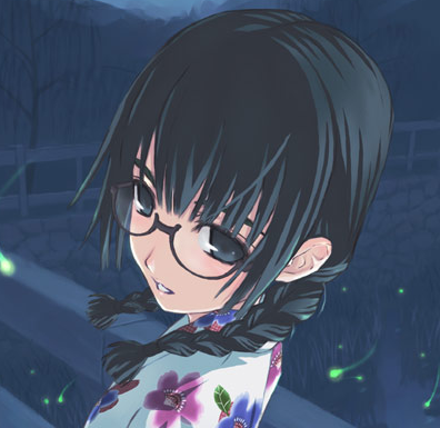 shimano natsume, lowres, 1girl, braid, female focus, glasses, japanese clothes, kimono, solo, twin braids, yukata
