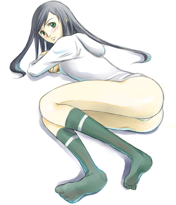 kuga natsuki, my-hime, 00s, ass, kneehighs, long legs, socks, solo