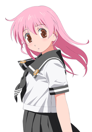 shiwasu takashi, miiko, miiko (shiwasu takashi), original, lowres, 1girl, female focus, pink hair, school uniform, serafuku, solo