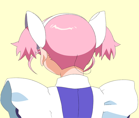 shiwasu takashi, miiko, miiko (shiwasu takashi), original, animated, animated gif, 1girl, animal ears, blush, brown eyes, cat ears, fake ears, female focus, looking back, pink hair, smile, solo, zipper