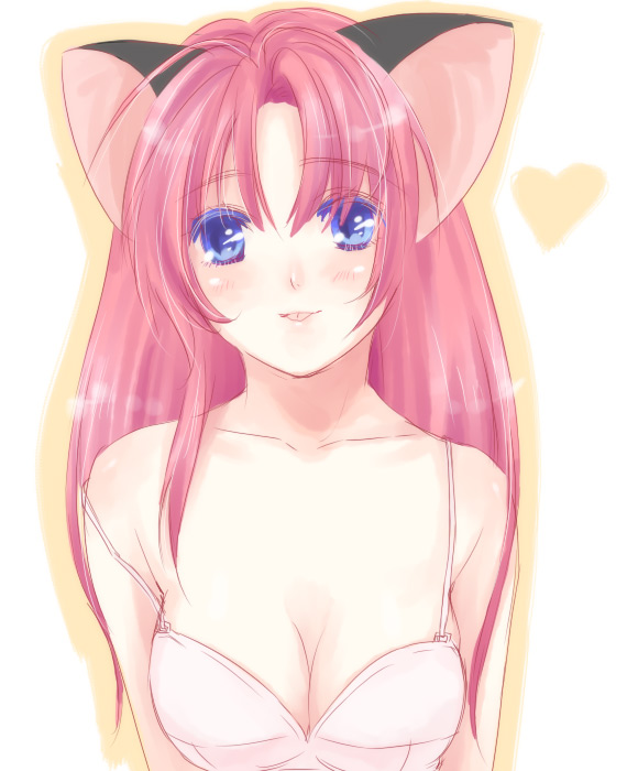 1girl, animal ears, bra, cat ears, female focus, lingerie, solo, underwear