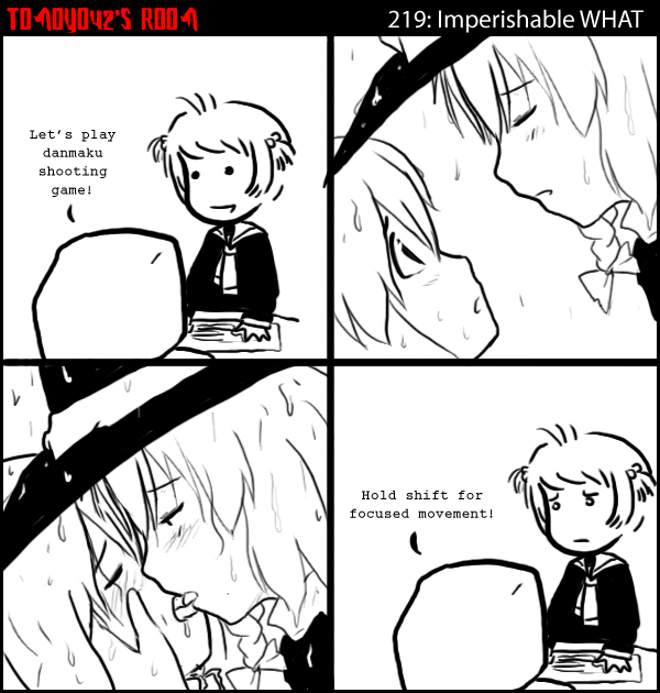 dan kim, alice margatroid, kinomoto sakura, kirisame marisa, cardcaptor sakura, tomoyo42's room, touhou, 1990s (style), 3girls, comic, computer, computer keyboard, couple, crossover, english text, female focus, french kiss, greyscale, kiss, monochrome, multiple girls, truth, wet, yuri