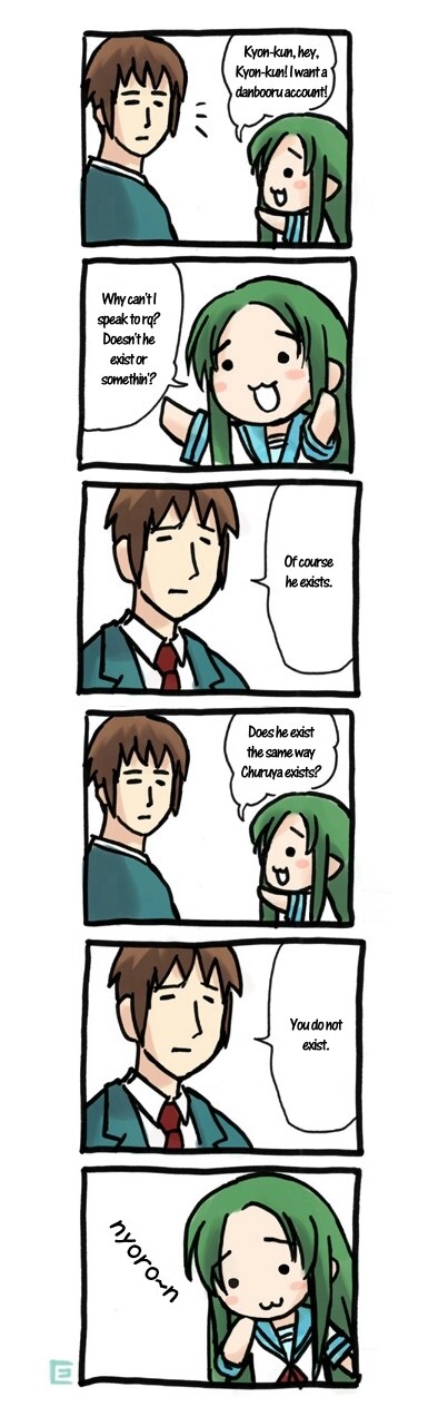 churuya, 1984 (novel), danbooru (site), suzumiya haruhi no yuuutsu, highres, long image, tall image, 00s, comic, english text, how to danbooru, meta, nyoro~n, what