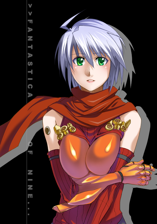 inue shinsuke, 1girl, breasts, breasts squeezed together, elbow gloves, female focus, gloves, large breasts, solo