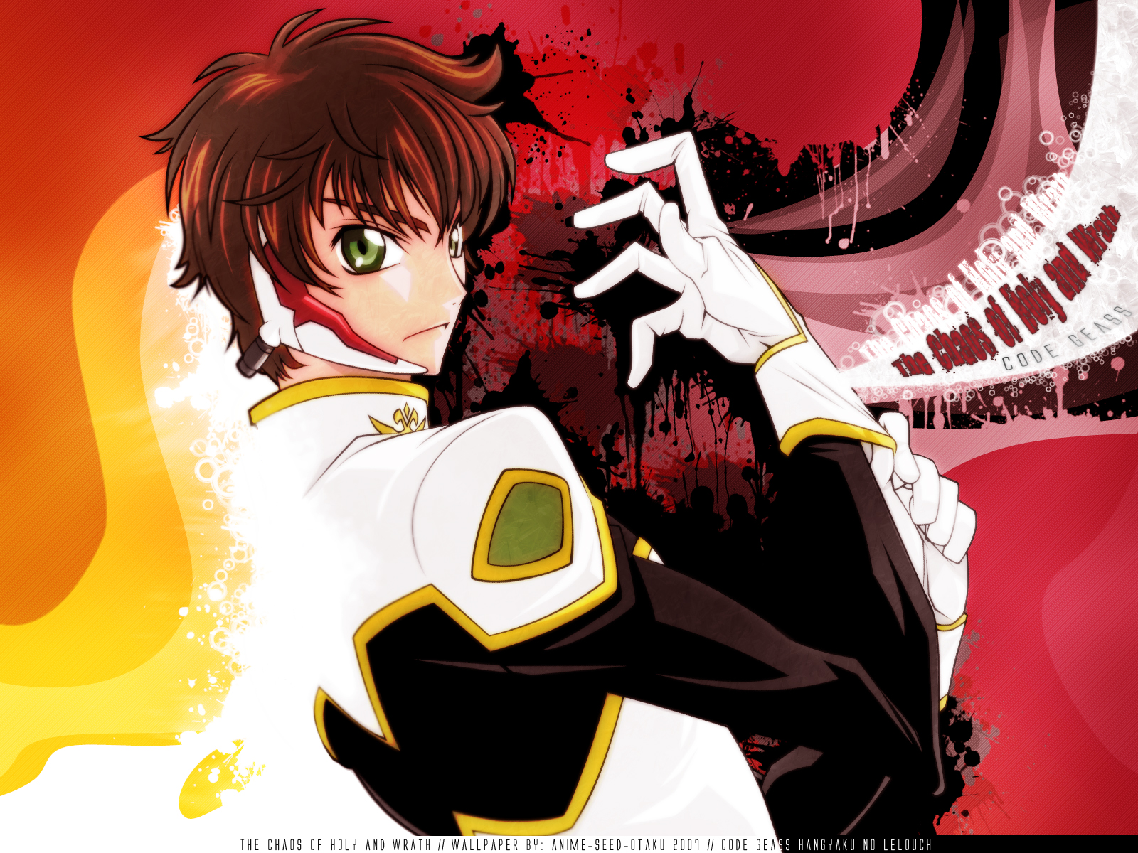 kururugi suzaku, code geass, highres, tagme, 00s, 1boy, english text, male focus, solo