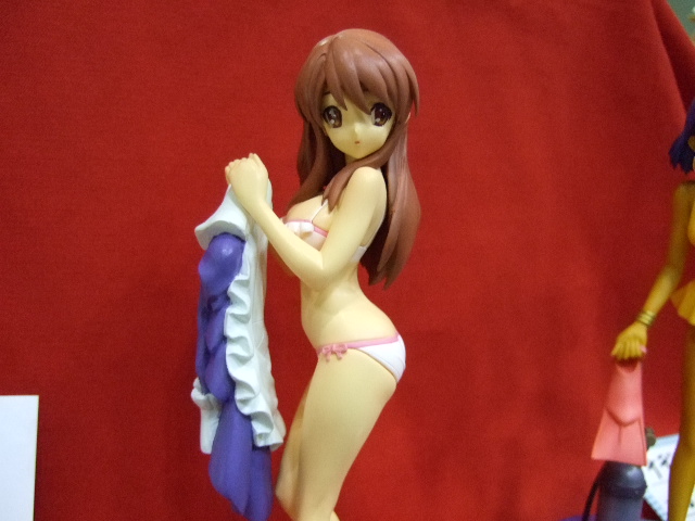 asahina mikuru, suzumiya haruhi no yuuutsu, photo (medium), 00s, 1girl, bra, female focus, figure, figure (medium), lingerie, maid, panties, solo, underwear, underwear only, undressing