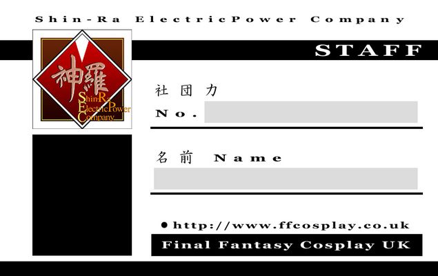 final fantasy, final fantasy vii, badge, card, card (medium), cosplay, id card, text-only page, united kingdom
