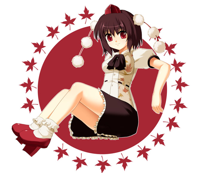 maroppe, shameimaru aya, touhou, 1girl, female focus, geta, hat, solo, tengu-geta