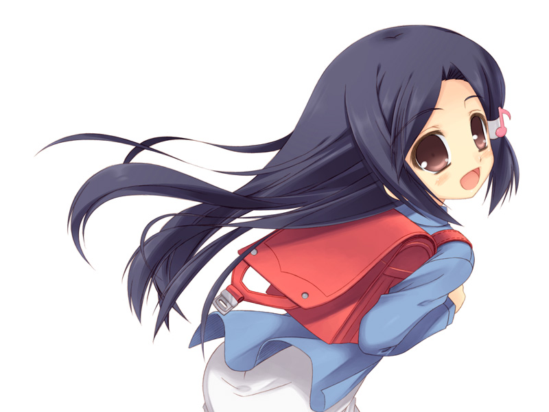 moriguchi yuu, midarezaki yuuka, kyouran kazoku nikki, 00s, backpack, bag, randoseru, solo