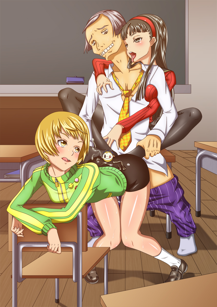 Rule34 – If it exists, there is porn of it / amagi yukiko, kuma (persona 4), morooka kinshirou, satonaka chie / 63248
