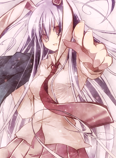 hiiroen, reisen udongein inaba, touhou, bad id, bad pixiv id, 1girl, animal ears, female focus, long hair, purple hair, rabbit ears, shirt, skirt, solo