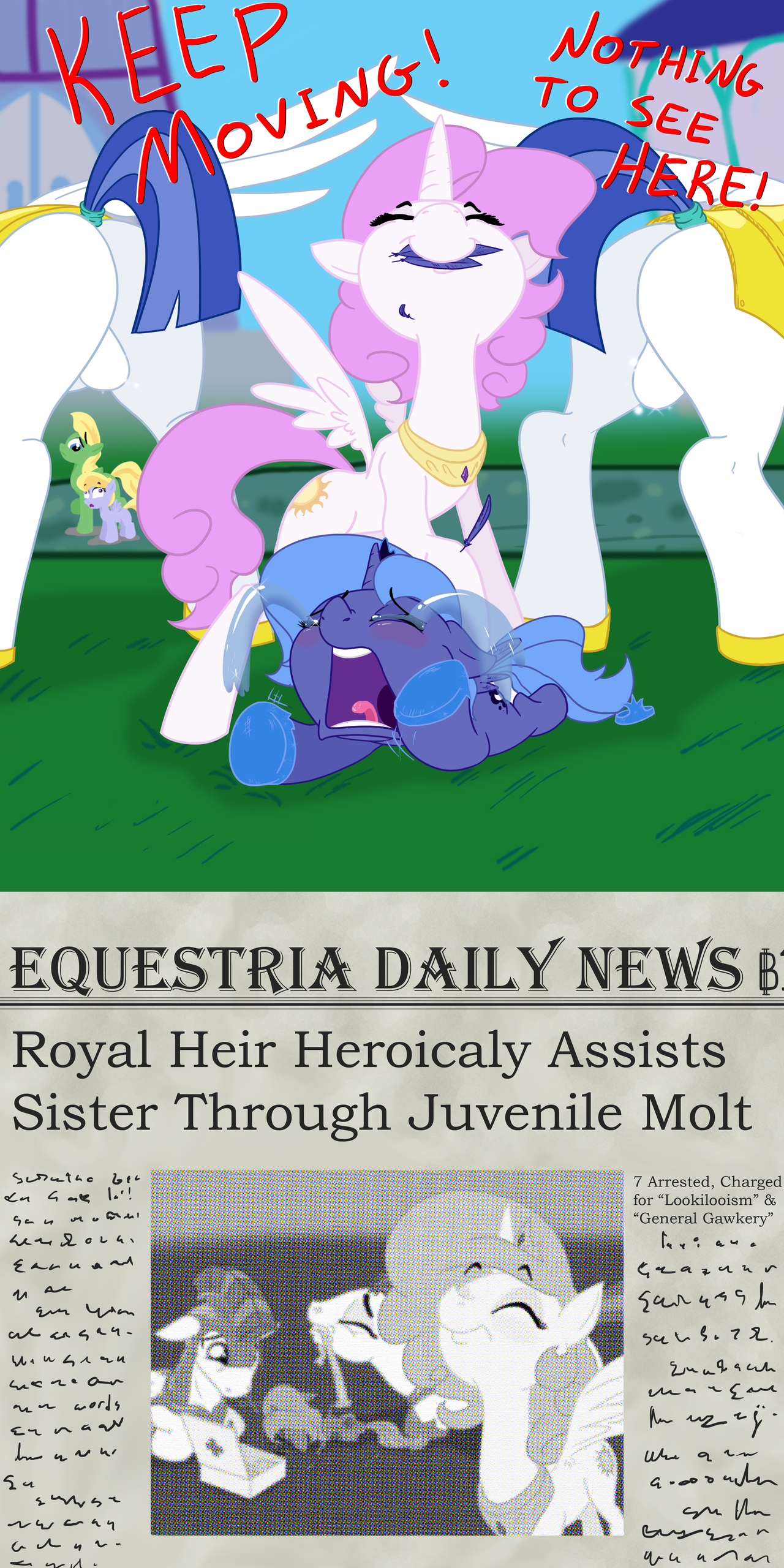 Rule34 – If it exists, there is porn of it / gavalanche, princess celestia (mlp), princess luna (mlp), royal guard (mlp) / 64479
