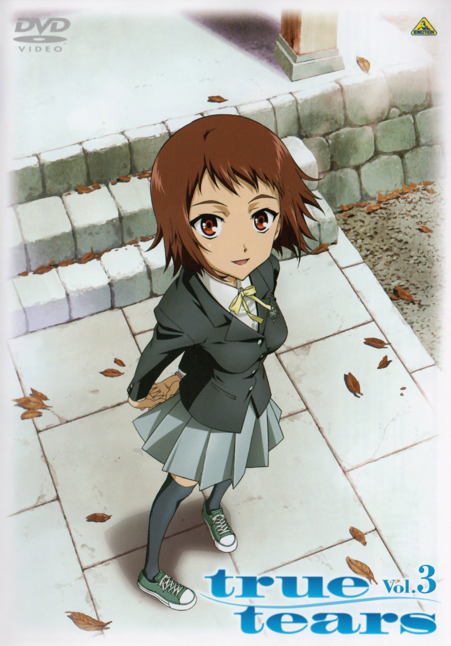 andou aiko, true tears, highres, scan, 00s, school uniform, serafuku, solo