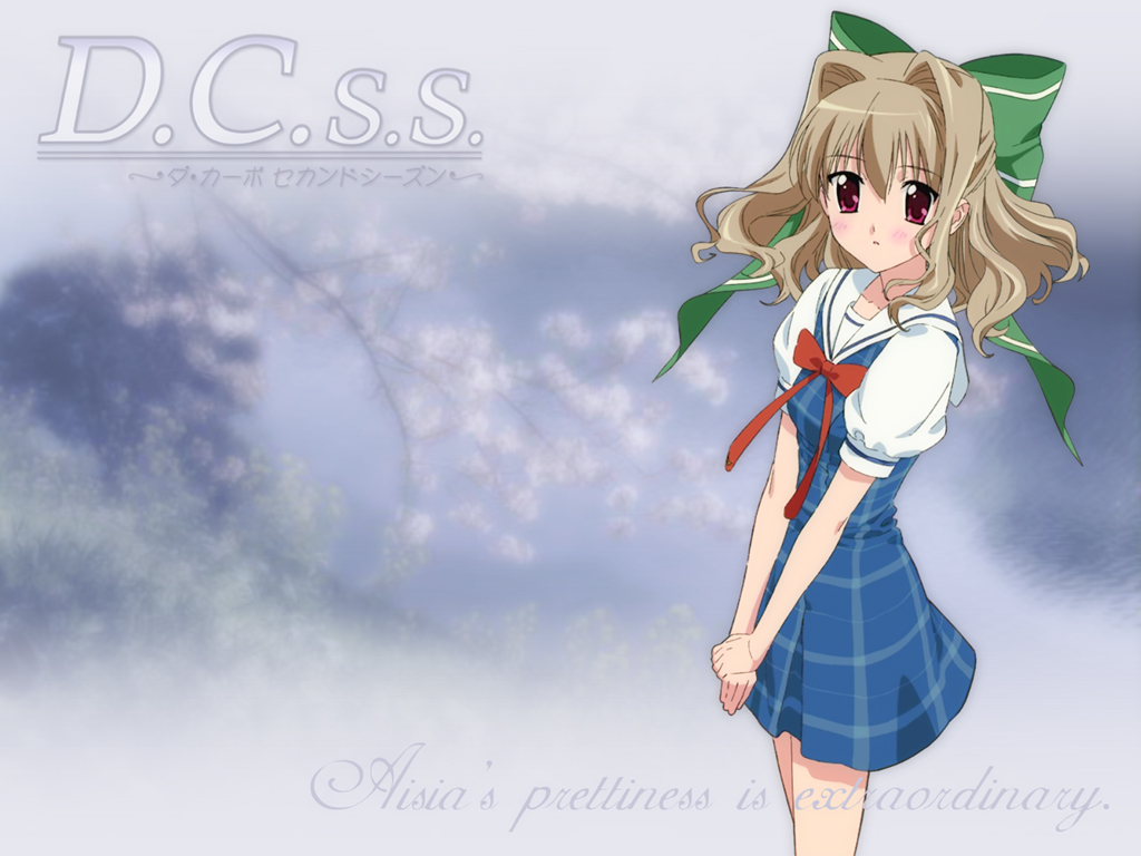 aisia, da capo, da capo i, 00s, 1girl, female focus, ribbon, school uniform, serafuku, solo