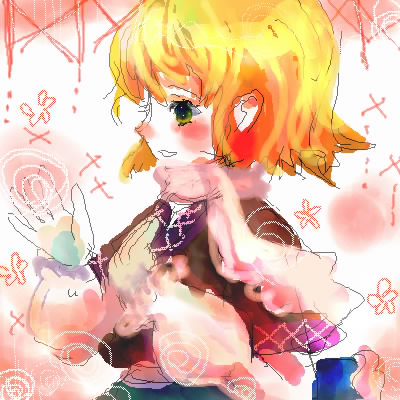 katari, mizuhashi parsee, touhou, bad id, bad pixiv id, lowres, 1girl, female focus, scarf, solo