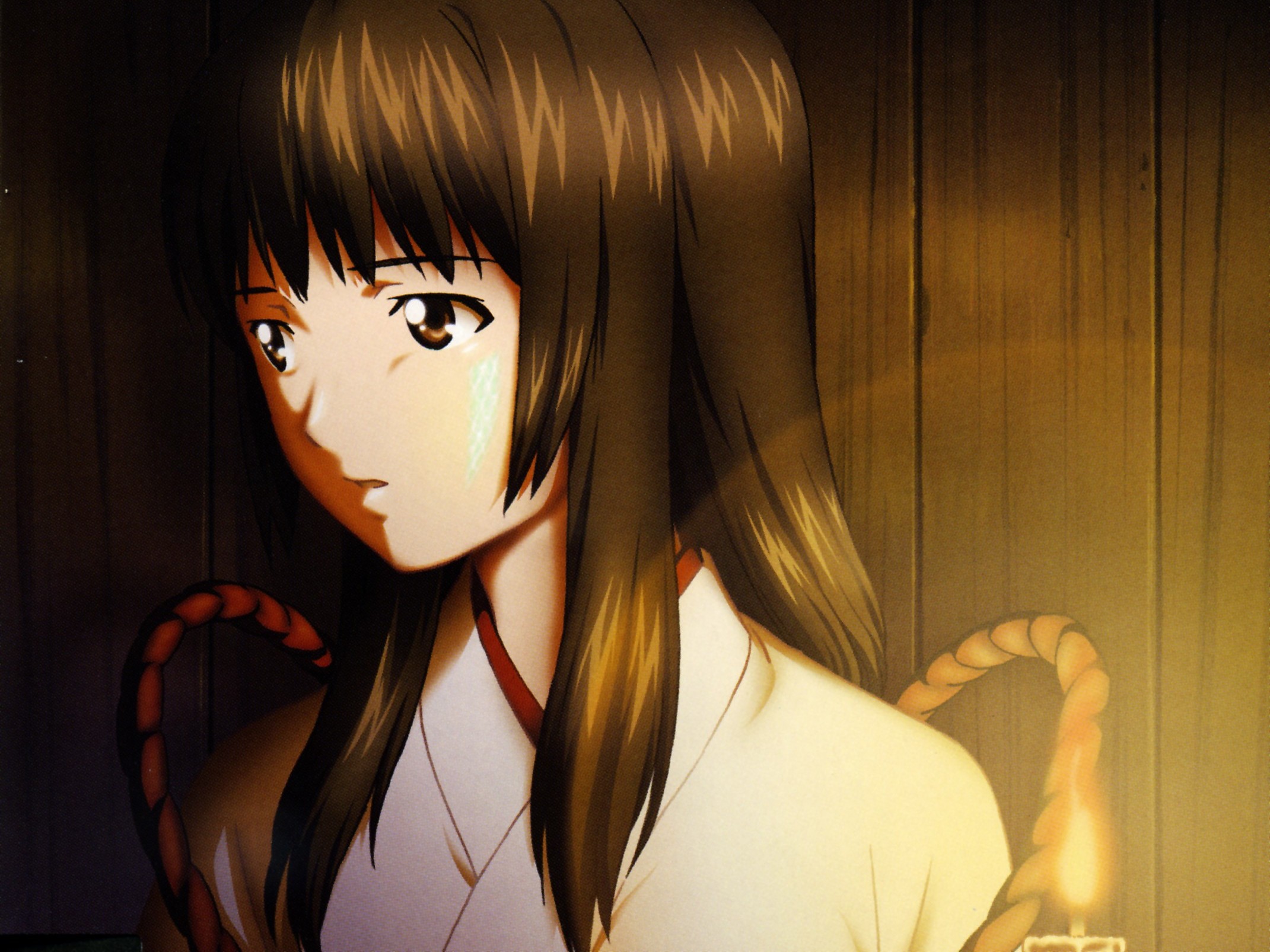 kou (wagaya), kou (wagaya no oinari-sama), wagaya no oinari-sama, highres, 00s, 1girl, female focus, japanese clothes, long hair, miko, solo