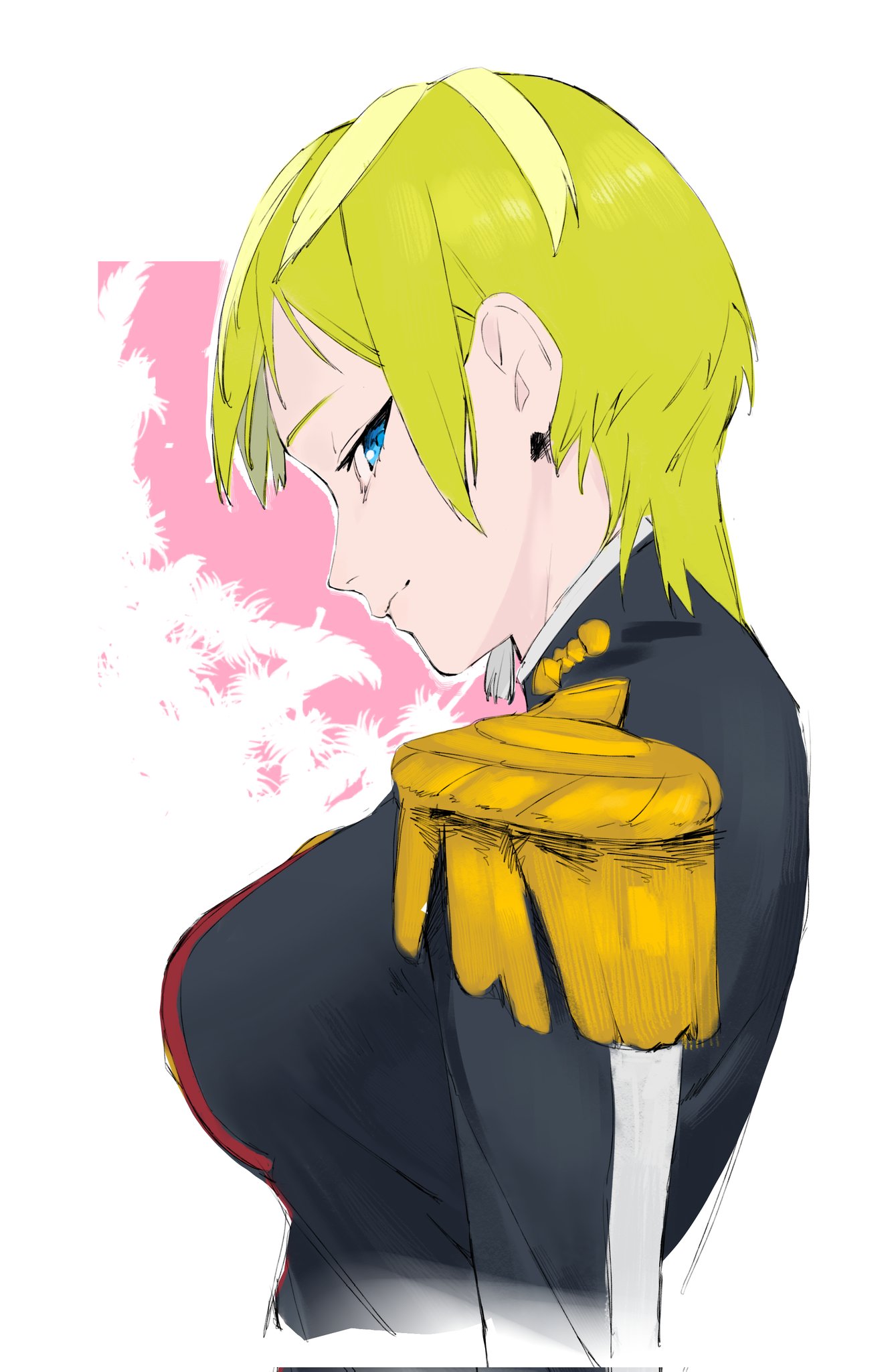 izumo tenka, mato seihei no slave, highres, 1girl, blonde hair, blue eyes, breasts, large breasts, solo