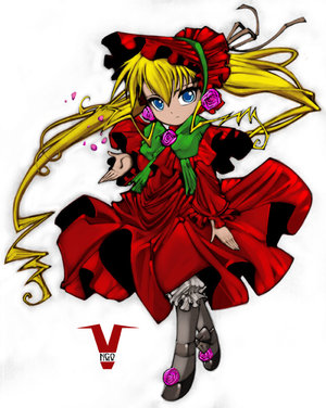 bleedman, shinku, rozen maiden, lowres, blonde hair, long hair