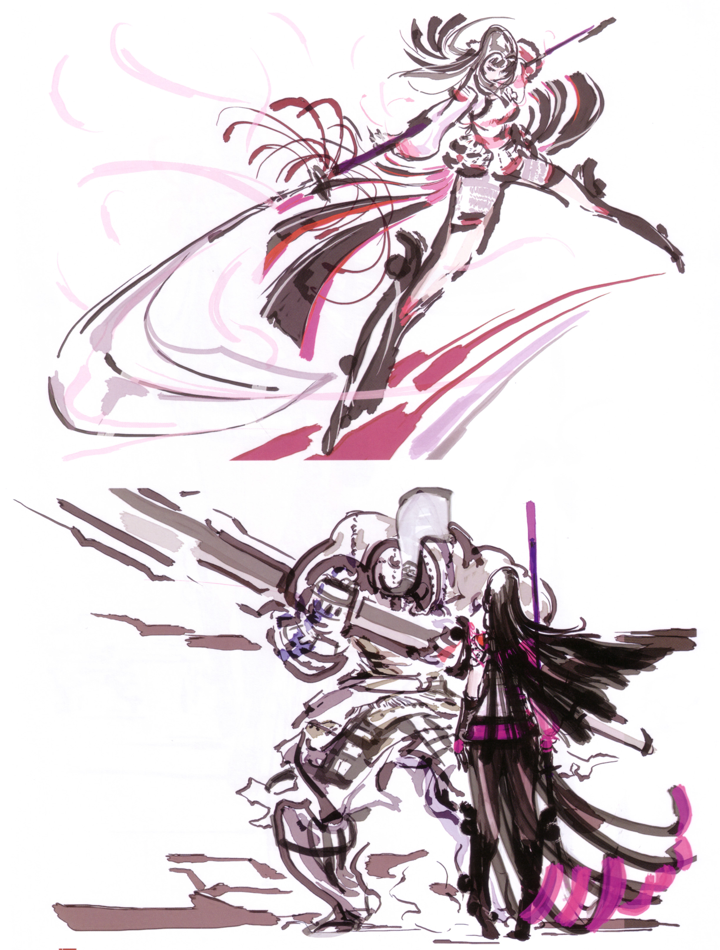 tsuchibayashi makoto, oichi, oichi (sengoku basara), sengoku basara, absurdres, highres, 00s, 1girl, armor, naginata, polearm, weapon