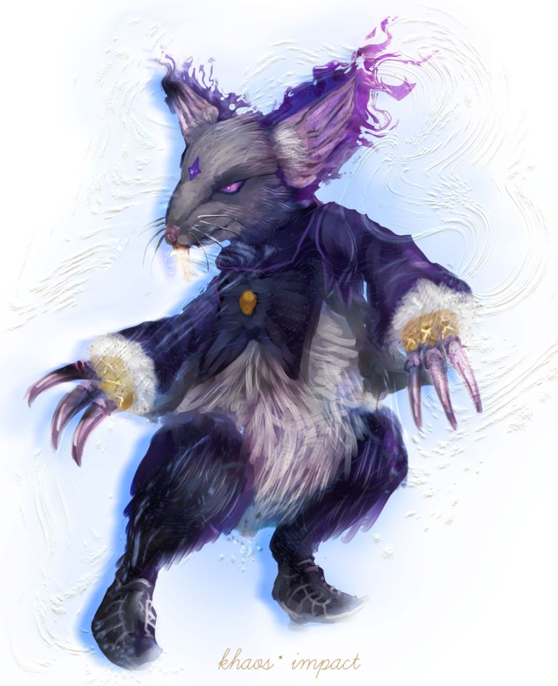 gluttonous rat (grimms notes), grimms notes, claws, khaos impact, monster, monster focus, mouse (animal), solo