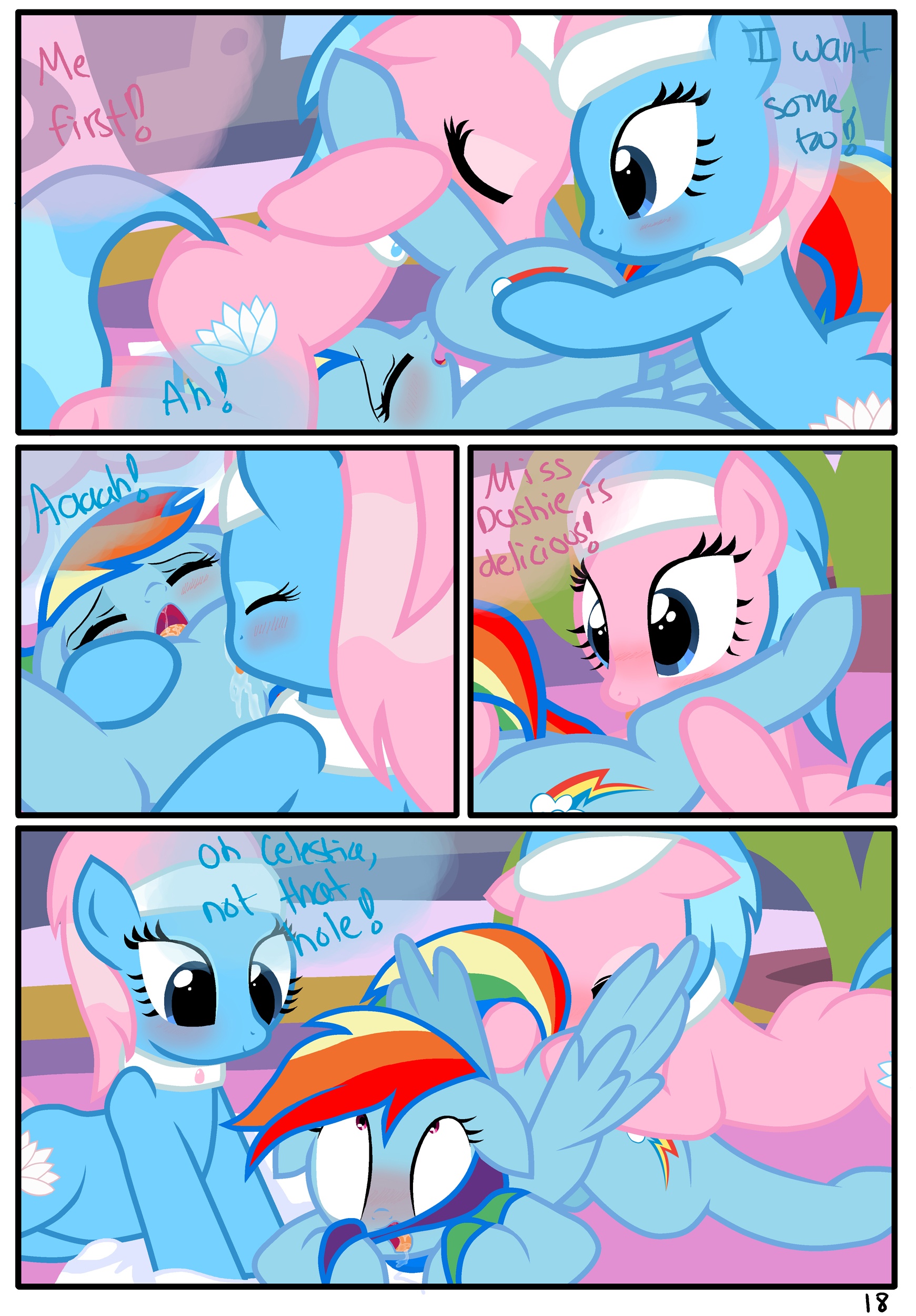 Rule34 – If it exists, there is porn of it / pyruvate, aloe (mlp), lotus (mlp), rainbow dash (mlp) / 66292