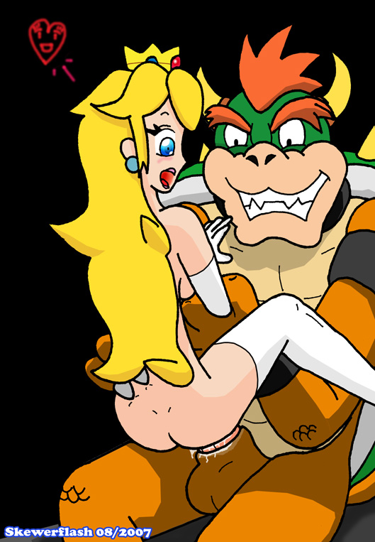 Rule34 – If it exists, there is porn of it / skewerflash, bowser, koopa, princess peach / 66414