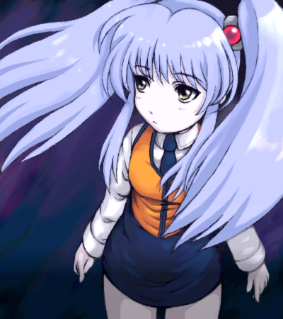 ebi tendon, hoshino ruri, kidou senkan nadesico, lowres, tagme, hair ornament, pale skin, solo, sphere hair ornament