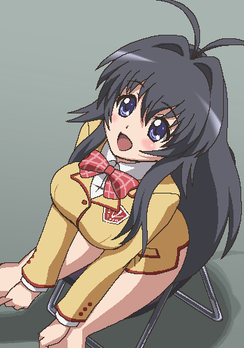awa, minamoto chizuru, kanokon, lowres, 00s, 1girl, female focus, jaggy lines, oekaki, solo