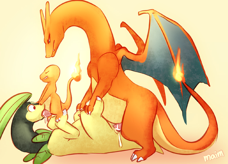 Rule34 – If it exists, there is porn of it / maim, bayleef, charizard, charmander, nicobay / 66805