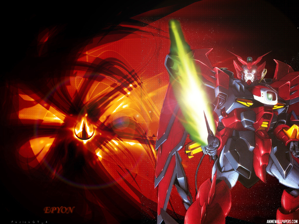 gundam epyon, gundam, gundam wing, 1990s (style), energy sword, energy weapon, mecha, retro artstyle, robot, sword, watermark, weapon