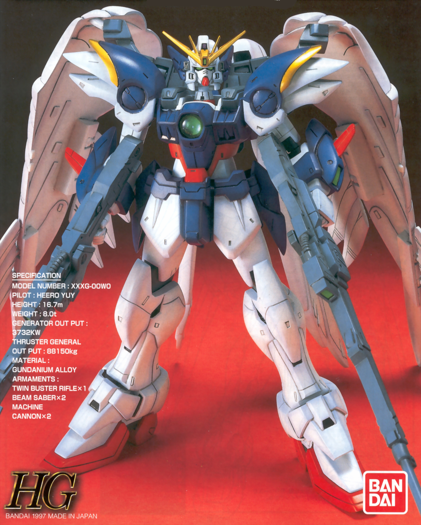 wing gundam zero custom, gundam, gundam wing: endless waltz, highres, photo (medium), 1990s (style), angel wings, dual wielding, figure, figure (medium), green eyes, gun, gunpla, holding, mecha, model kit, no humans, retro artstyle, rifle, robot, solo, standing, weapon, wing zero custom, wings