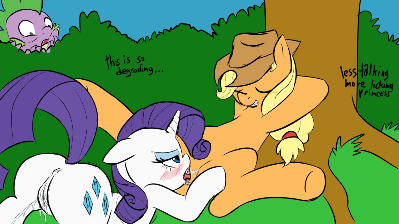 Rule34 – If it exists, there is porn of it / haiku oezu, applejack (mlp), rarity (mlp), spike (mlp) / 67286