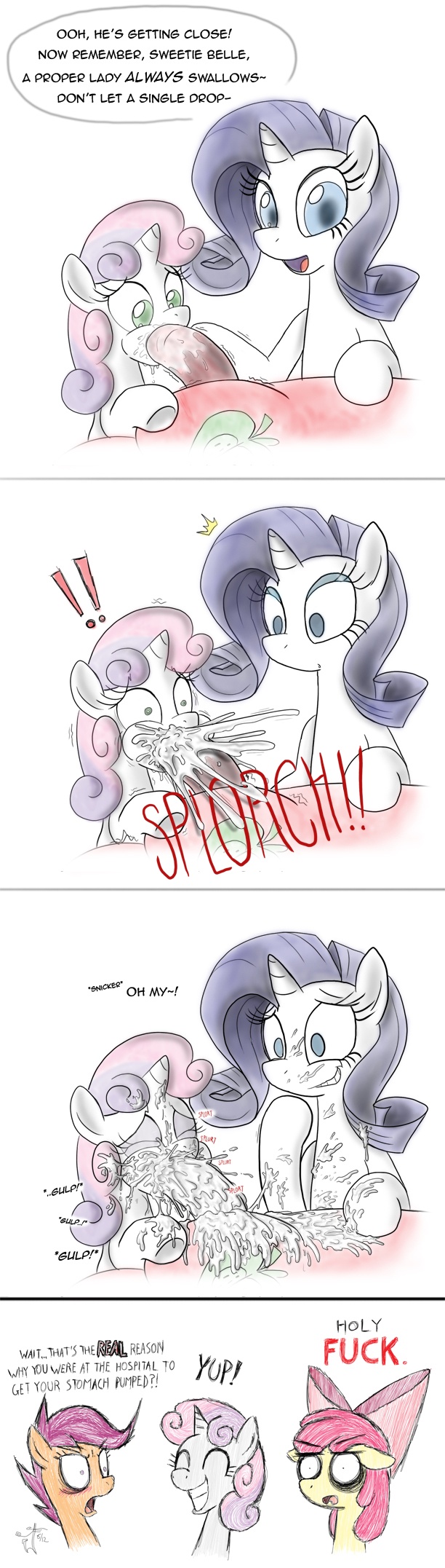 Rule34 – If it exists, there is porn of it / melancholy, apple bloom (mlp), big macintosh (mlp), cutie mark crusaders, rarity (mlp), scootaloo (mlp), sweetie belle (mlp) / 67343