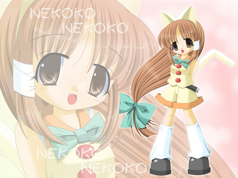 original, animal ears, brown eyes, cat ears, cat tail, long hair, ribbon, shorts, socks, solo, tail