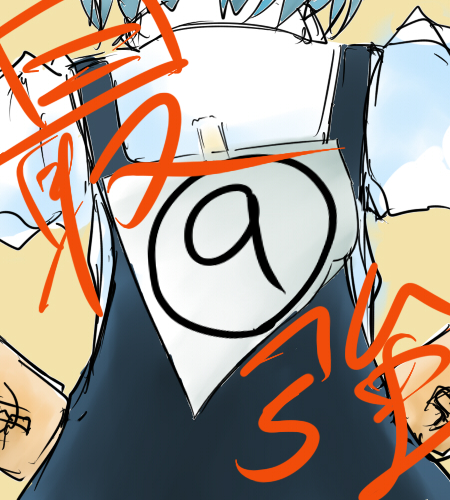 takami mikata, cirno, touhou, lowres, 1girl, back, circled 9, dress, female focus, solo
