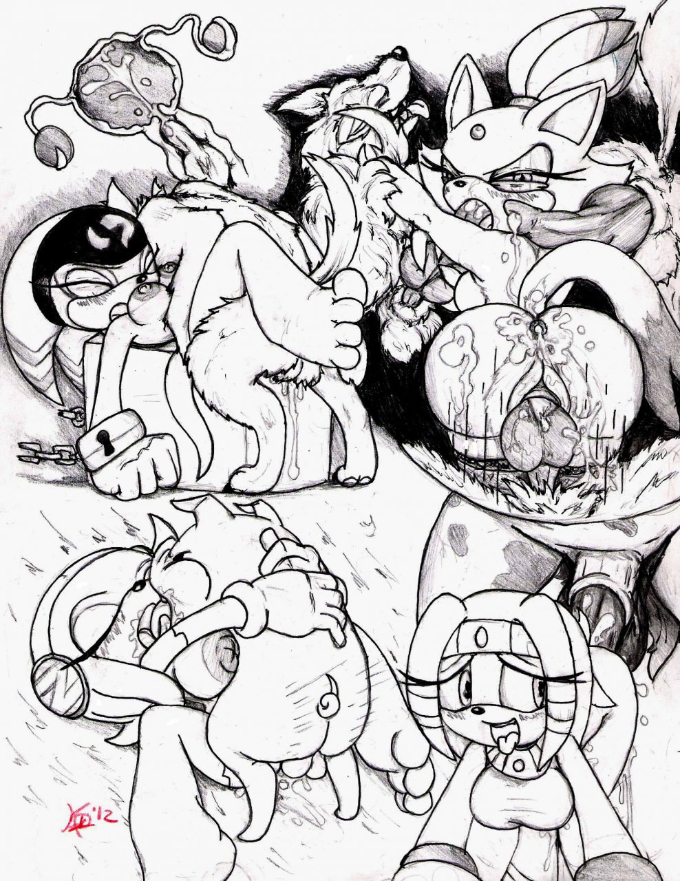 Rule34 – If it exists, there is porn of it / afterhumanity333, blaze the cat, shade the echidna, tikal the echidna, zeta the echidna / 68329