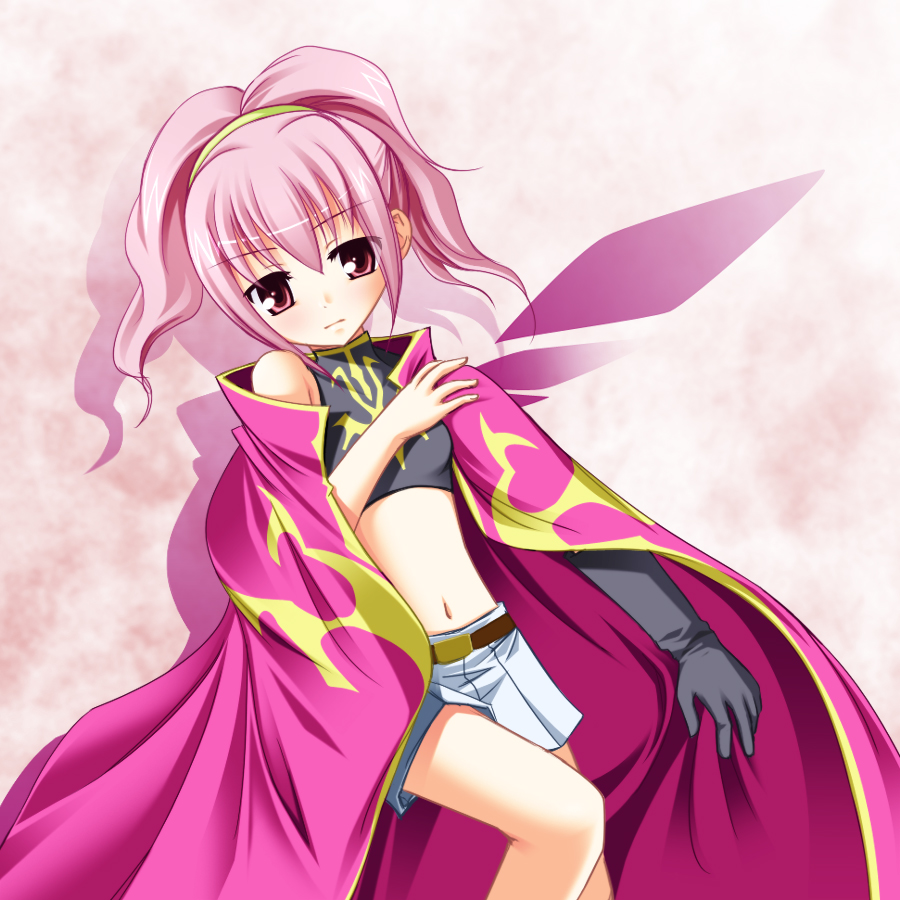 ruirui, anya alstreim, code geass, 00s, elbow gloves, expressionless, gloves, midriff, solo